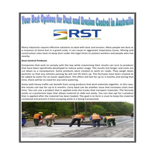 How to Control Dust at Construction Sites | PPTX