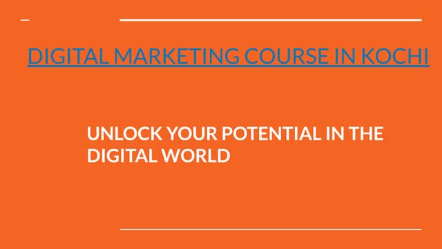 digital marketing career building in kochi