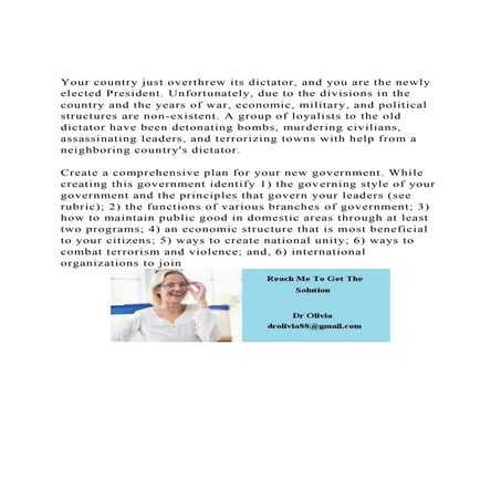 Your country just overthrew its dictator, and you are the newly .docx