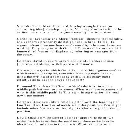 Your draft should establish and develop a single thesis [or co.docx