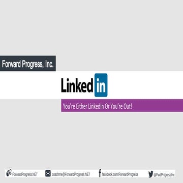 You're Either LinkedIn or You're Out - Dean DeLisle - Loyola University - For...