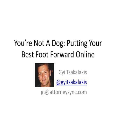 You’re Not A Dog: How Lawyers Can Put Their Best Foot Forward Online