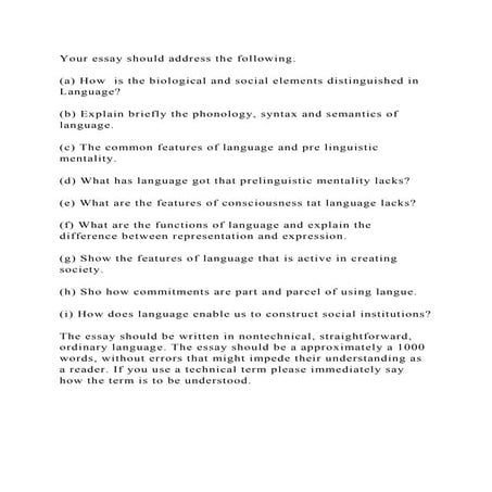 Your essay should address the following.(a) How  is the biologic.docx