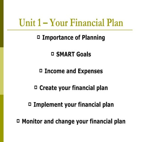 Your Financial Plan