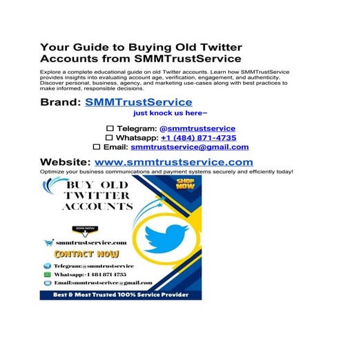 Your Guide to Buying Old Twitter Accounts from SMMTrustService.docx