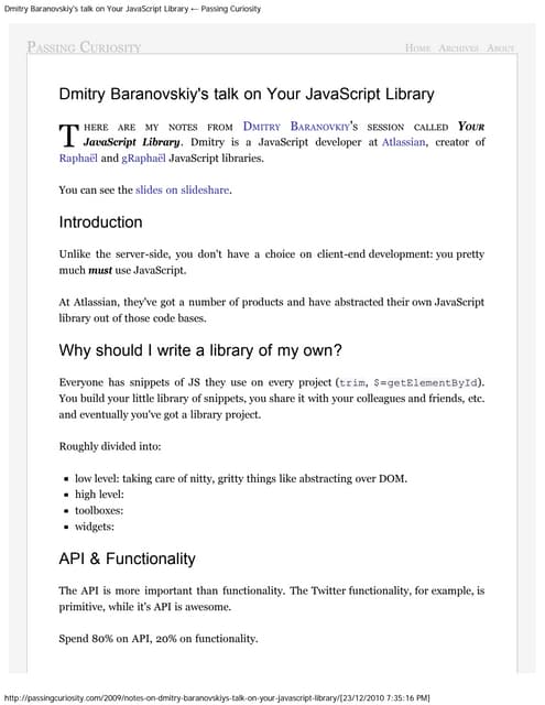 Your java script library