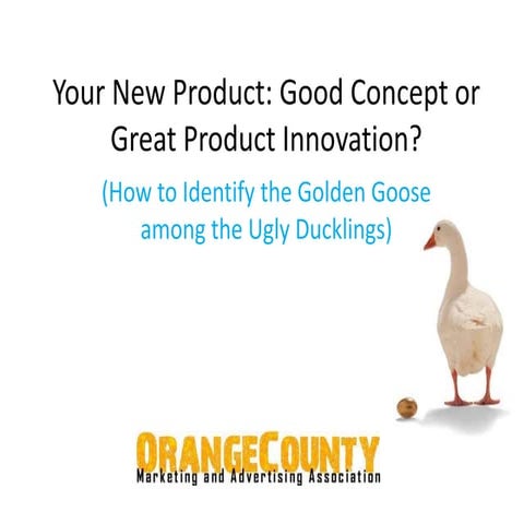 Your new product: Good concept or great product innovation?