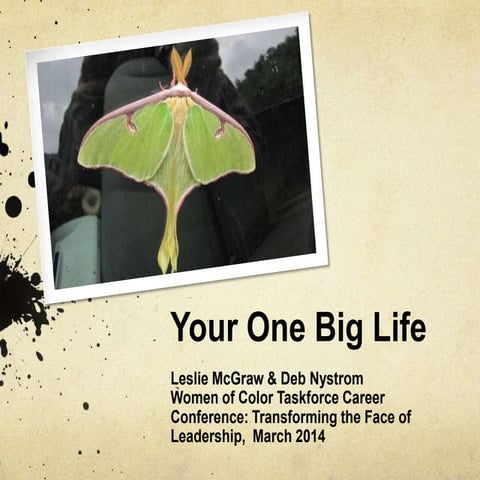 Your One Big Life - WCTF Career Conference, University of Michigan, 2014 Ann ...