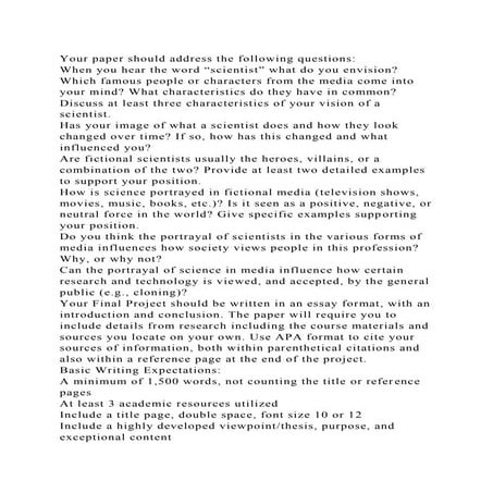 Your paper should address the following questionsWhen you hear th.docx