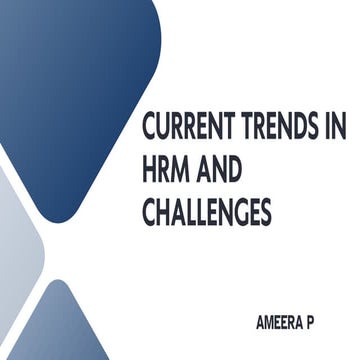Current Trends In Human Resource Management Pdf