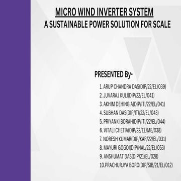 Micro wind Inverter system presentation . | PDF