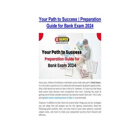 Your Path to Success Preparation Guide for Bank Exam | PPT