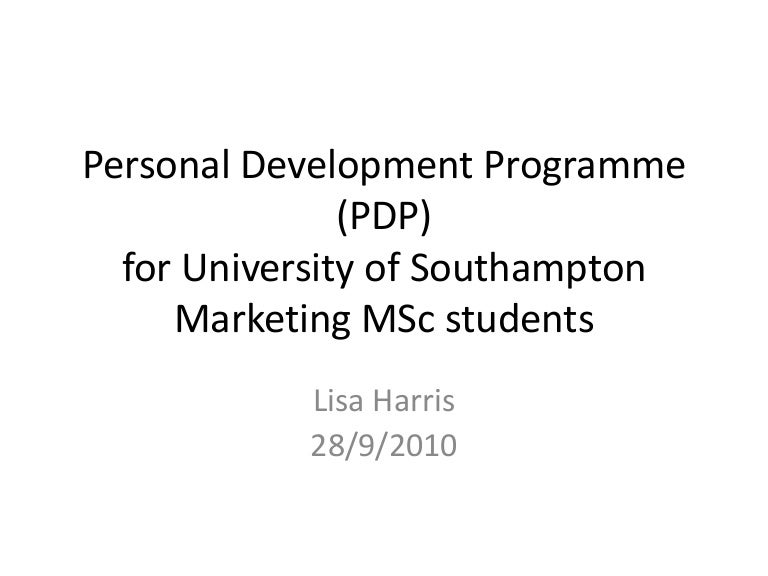 Personal development programme (pdp)