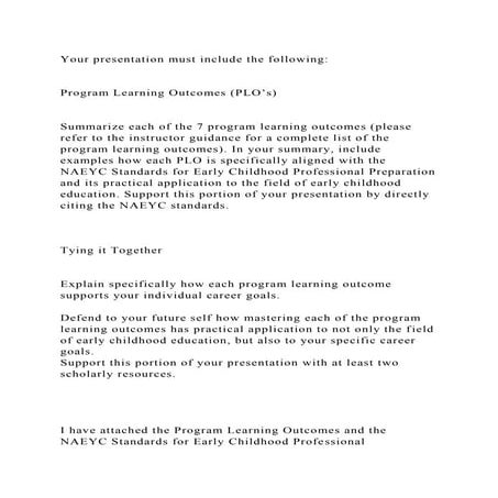 Your presentation must include the followingProgram Learning .docx