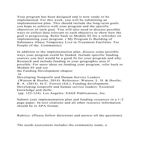 Your program has been designed and is now ready to be implemented. F.docx