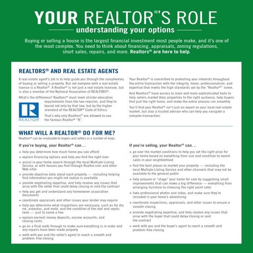 Your Virginia Realtor's Role | PDF