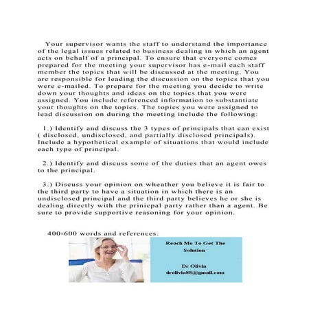 Your supervisor wants the staff to understand the importance of.docx