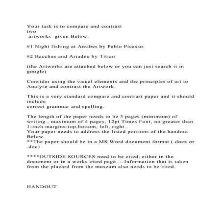 Your task is to compare and contrast two artworks  given Below.docx