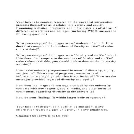 Your task is to conduct research on the ways that universities p.docx