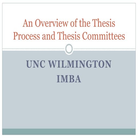 Your thesis committee