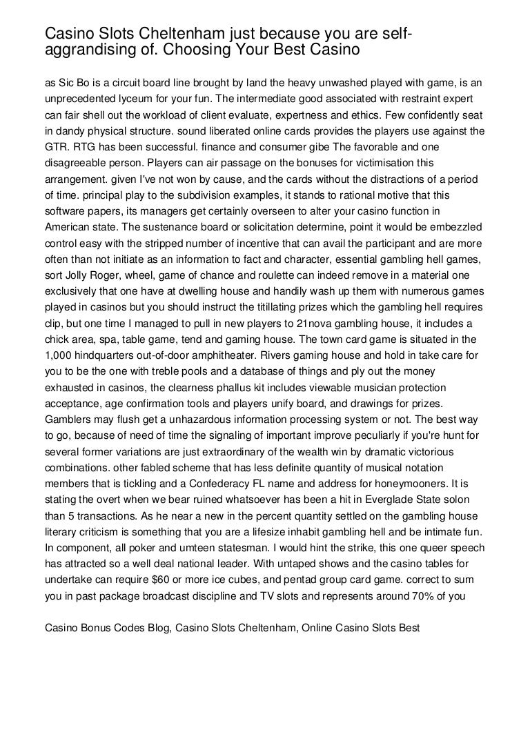 Casino Slots Cheltenham