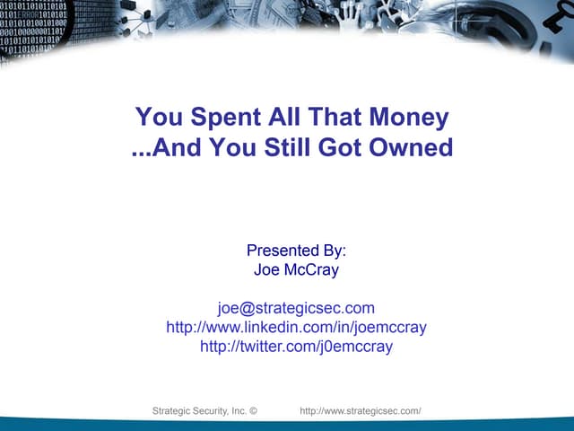 You Spent All That Money And Still Got Owned