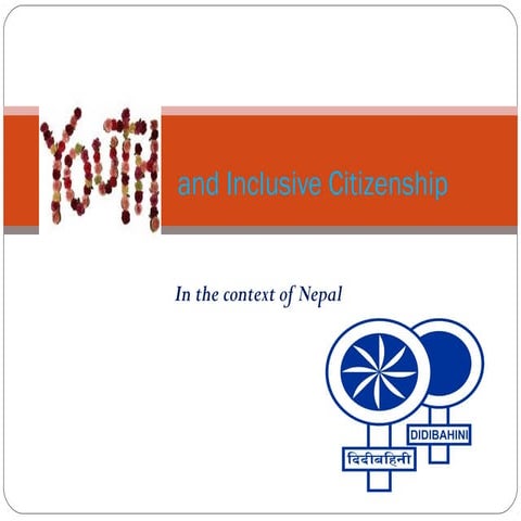 Youth and inclusive citizenship, didi bahini Nepal