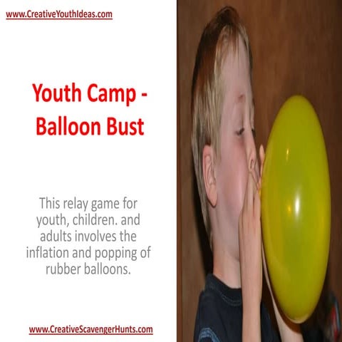 Youth camp   balloon bust