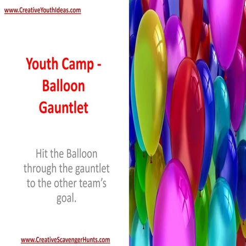 Youth camp   balloon gauntlet