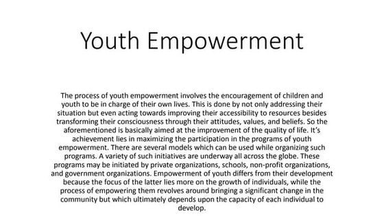 THE ROLE OF THE YOUTH IN NATION BUILDING.pptx | Politics