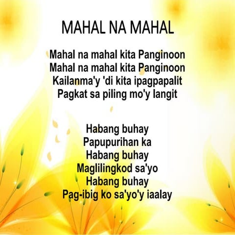 Mahal na mahal kita panginoon | PPTX
