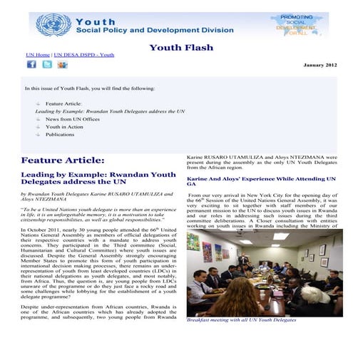 Youth Flash, January 2012