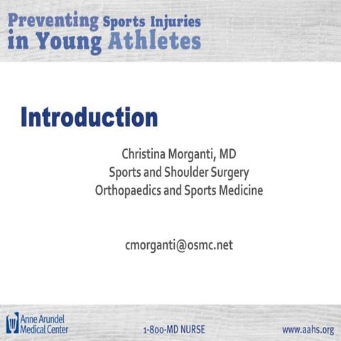 Introduction: Preventing Youth Sports Injuries
