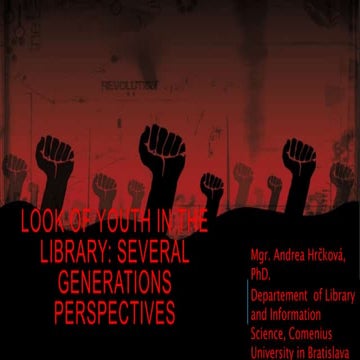 Youth look in library