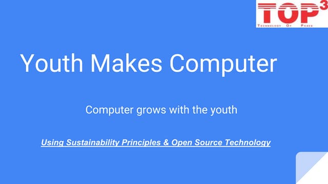 Youth makes computer 