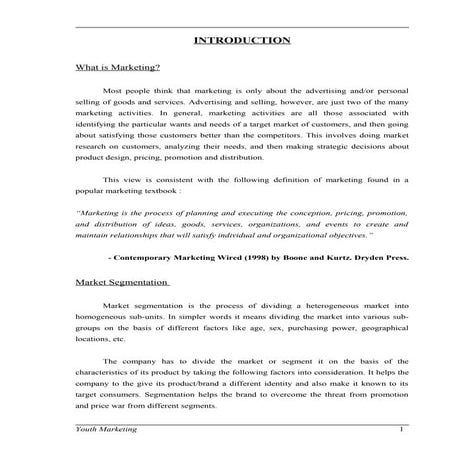 Youth marketing final