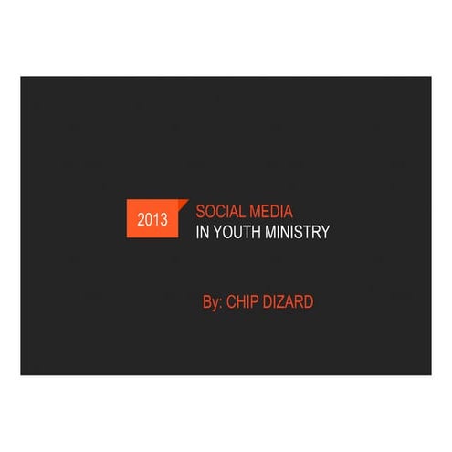 Social Media in Youth Ministry