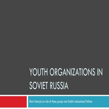Youth organizations in soviet russia