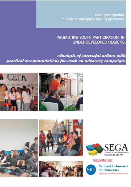 Youth participation in the decision and policy making processes