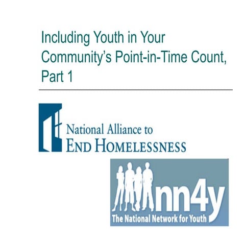 Counting Homeless Youth