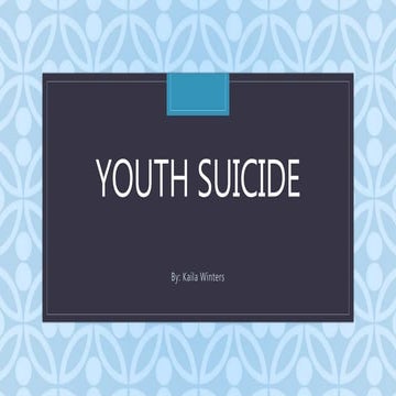Youth Suicide