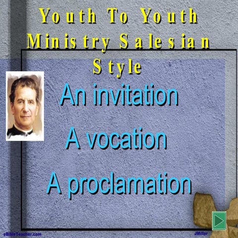 Salesian Youth To Youth Ministry