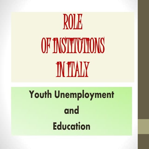 Youth unemployment 