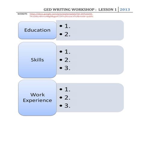 Writing Resume Practice