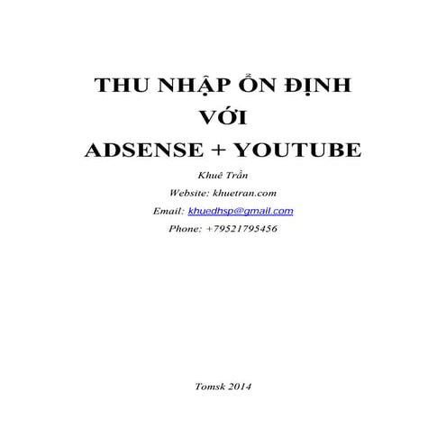 Cách kiếm tiền trên YouTube