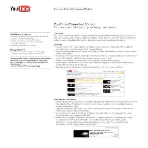 You tube promoted-videos