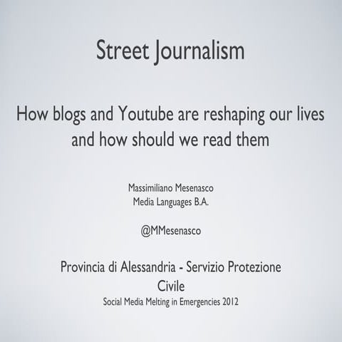Youtube e blogger: how citizen journalism is reshaping our lives