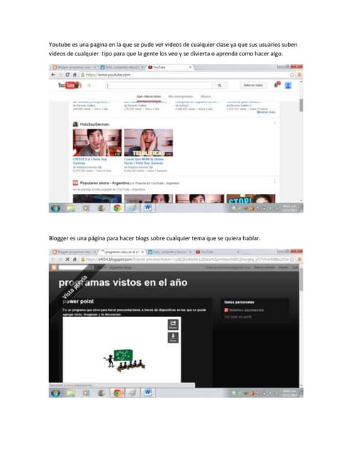 Youtube es una pagina en la que se ...