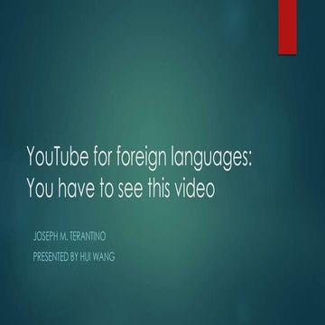 You tube for foreign languages