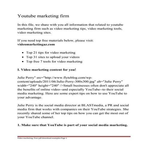 Youtube marketing firm
